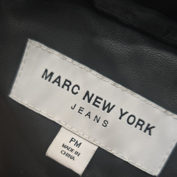 Marc New York Vegan Leather Black Quilted Vest, PM - NWT - Picture 7 of 7